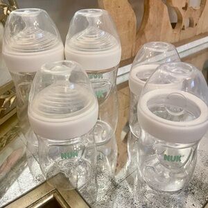 NUK plastic bottles- White (5)